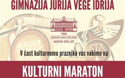 IV. Kulturni maraton na GJV v petek, 29. januarja